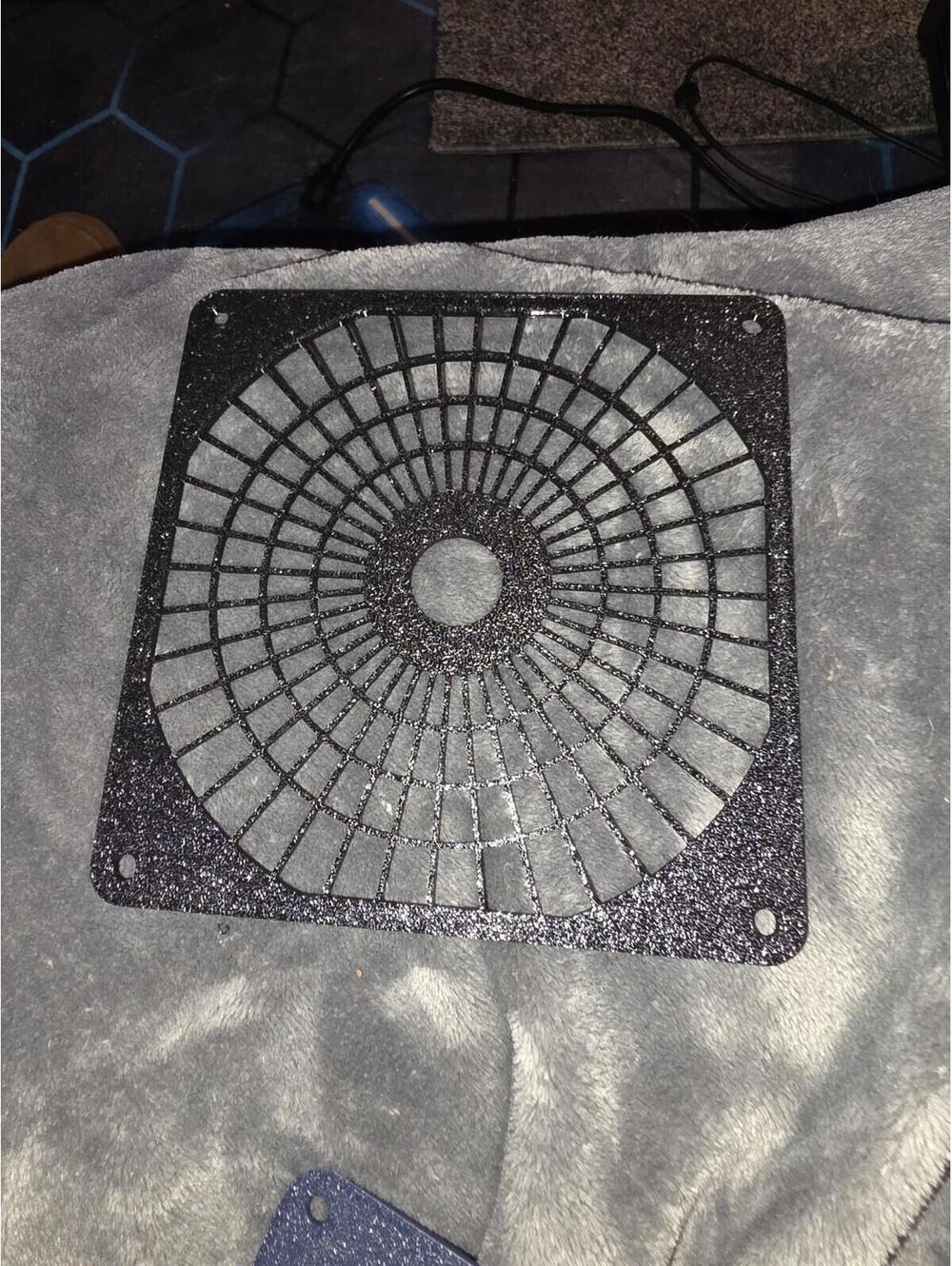 140mm Computer Fan Grille Black (PETG Plastic)